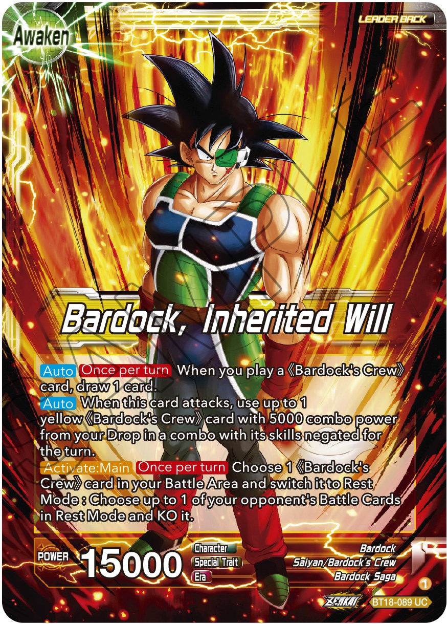 Bardock's Crew // Bardock, Inherited Will (BT18-089) [Dawn of the Z-Legends] | Shuffle n Cut Hobbies & Games