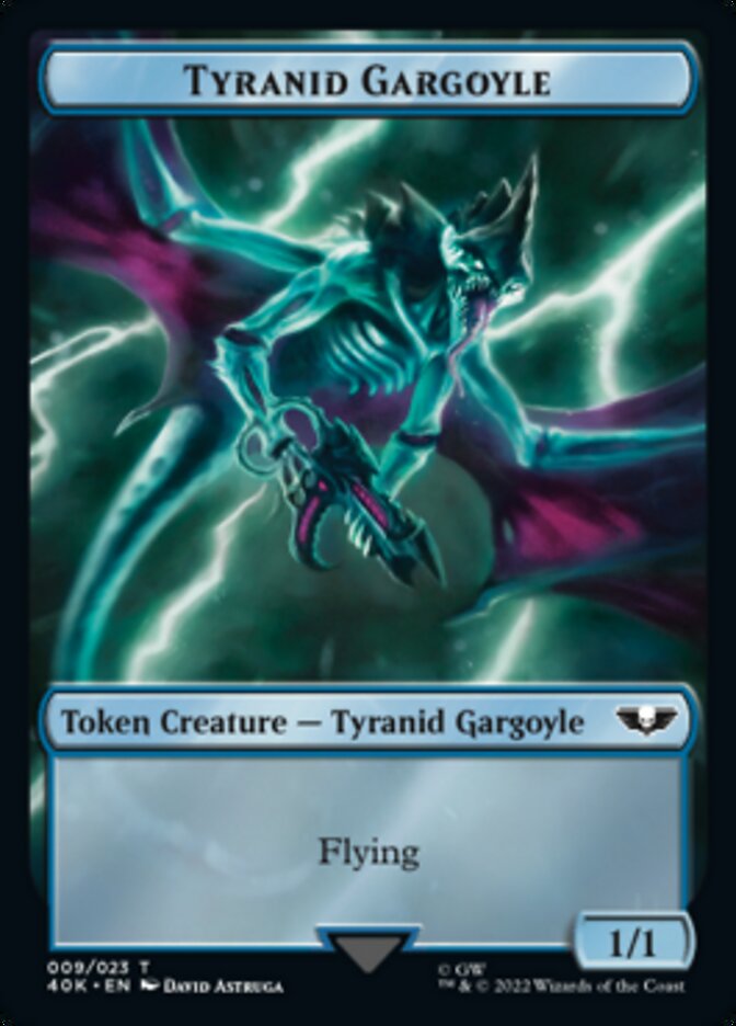 Tyranid (017) // Tyranid Gargoyle Double-Sided Token (Surge Foil) [Warhammer 40,000 Tokens] | Shuffle n Cut Hobbies & Games