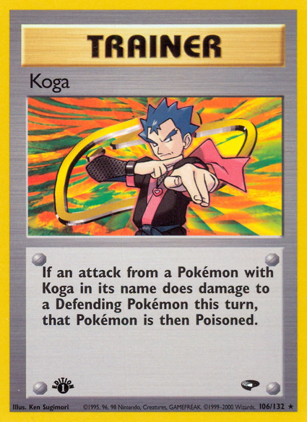 Koga (106/132) [Gym Challenge 1st Edition] | Shuffle n Cut Hobbies & Games