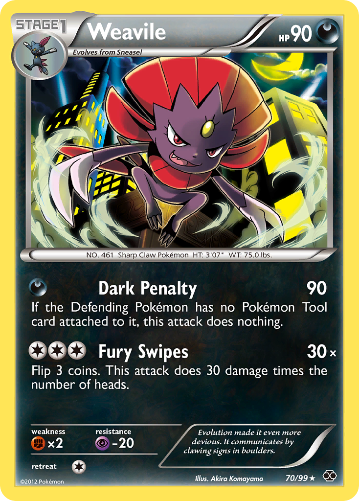 Weavile (70/99) [Black & White: Next Destinies] | Shuffle n Cut Hobbies & Games