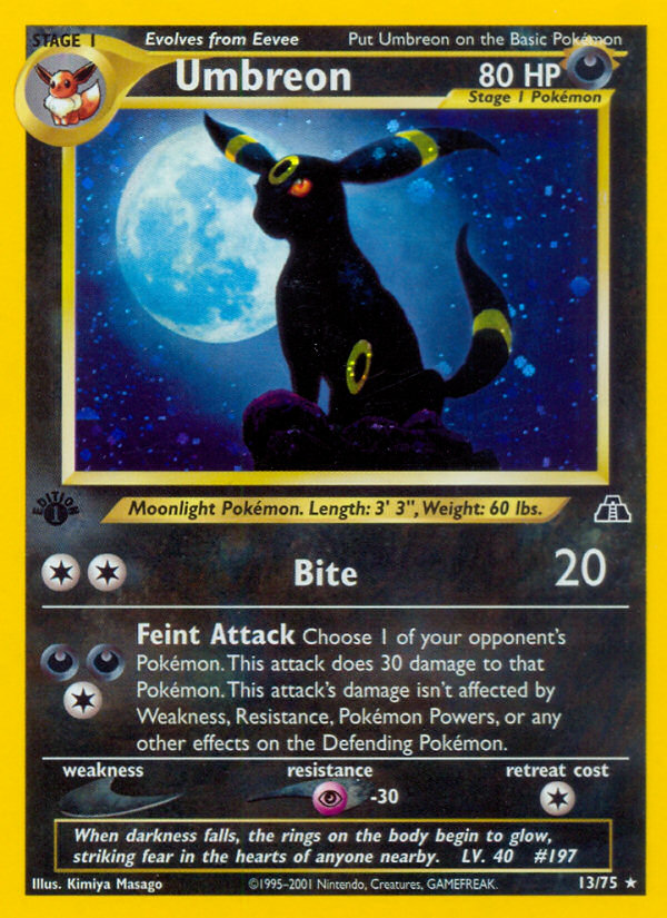 Umbreon (13/75) [Neo Discovery 1st Edition] | Shuffle n Cut Hobbies & Games