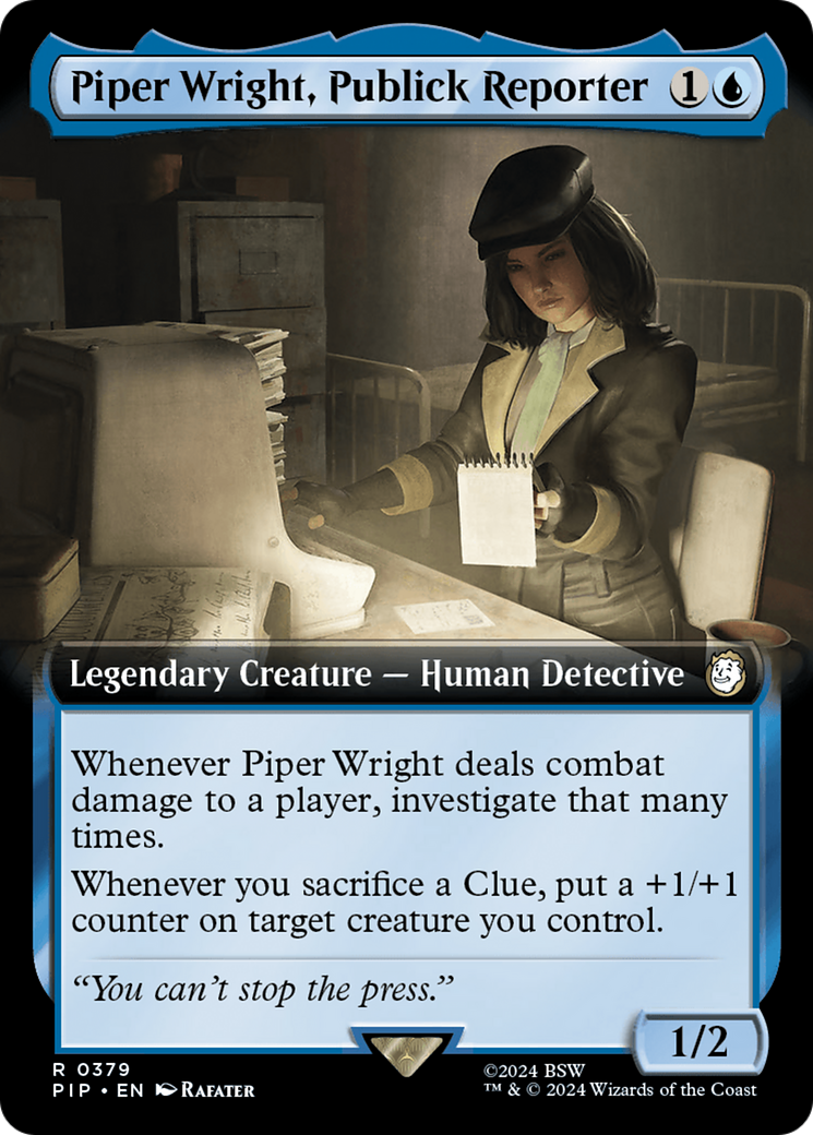 Piper Wright, Publick Reporter (Extended Art) [Fallout] | Shuffle n Cut Hobbies & Games
