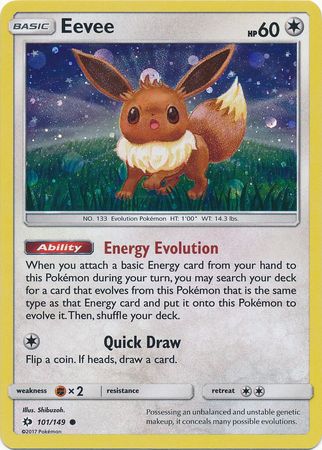 Eevee (101/149) (Cosmos Holo) [Sun & Moon: Base Set] | Shuffle n Cut Hobbies & Games