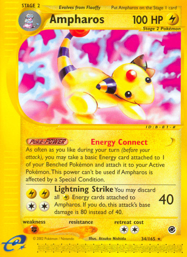 Ampharos (34/165) [Expedition: Base Set] | Shuffle n Cut Hobbies & Games