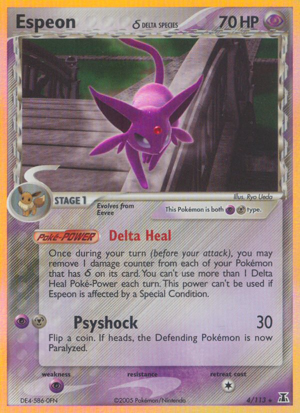 Espeon (4/113)(Delta Species) [EX: Delta Species] | Shuffle n Cut Hobbies & Games