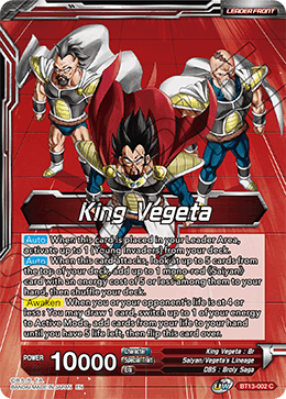 King Vegeta // King Vegeta, Head of the Saiyan Rebellion (Common) [BT13-002] | Shuffle n Cut Hobbies & Games