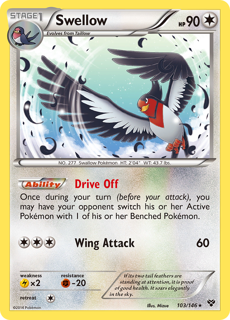 Swellow (103/146) [XY: Base Set] | Shuffle n Cut Hobbies & Games