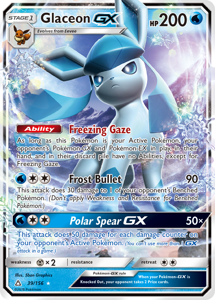 Glaceon GX (39/156) [Sun & Moon: Ultra Prism] | Shuffle n Cut Hobbies & Games