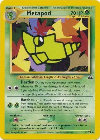 Metapod (42/75) [Neo Discovery Unlimited] | Shuffle n Cut Hobbies & Games