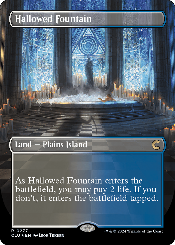 Hallowed Fountain (Borderless) [Ravnica: Clue Edition] | Shuffle n Cut Hobbies & Games