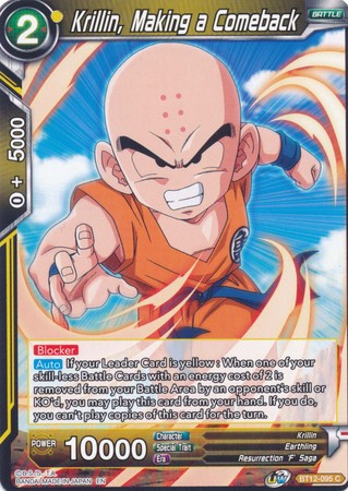 Krillin, Making a Comeback [BT12-095] | Shuffle n Cut Hobbies & Games