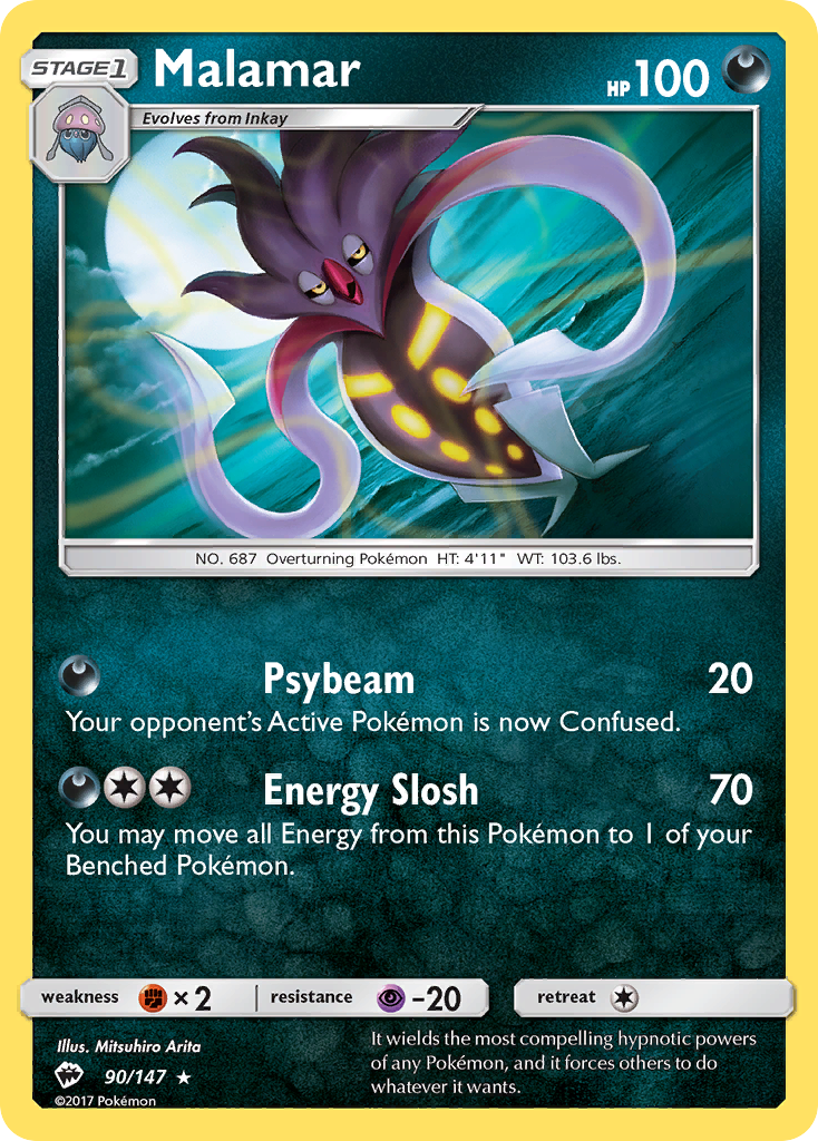 Malamar (90/147) [Sun & Moon: Burning Shadows] | Shuffle n Cut Hobbies & Games