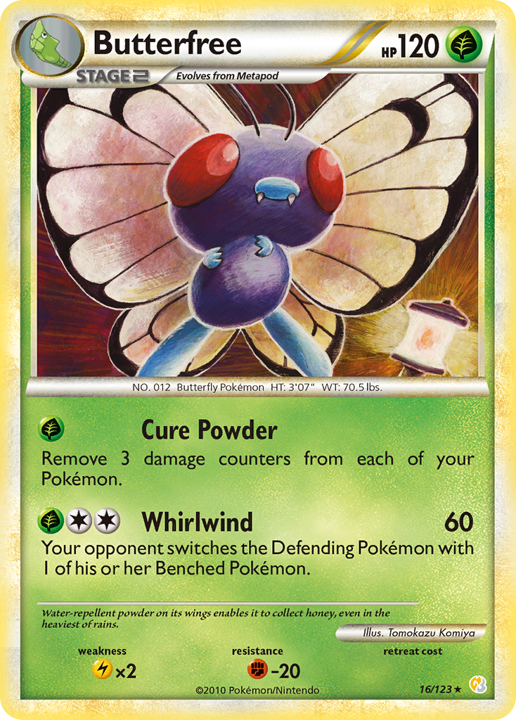 Butterfree (16/123) [HeartGold & SoulSilver: Base Set] | Shuffle n Cut Hobbies & Games