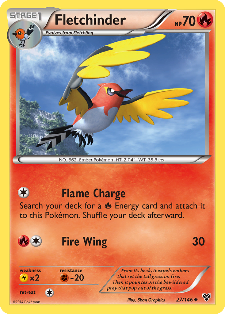 Fletchinder (27/146) [XY: Base Set] | Shuffle n Cut Hobbies & Games