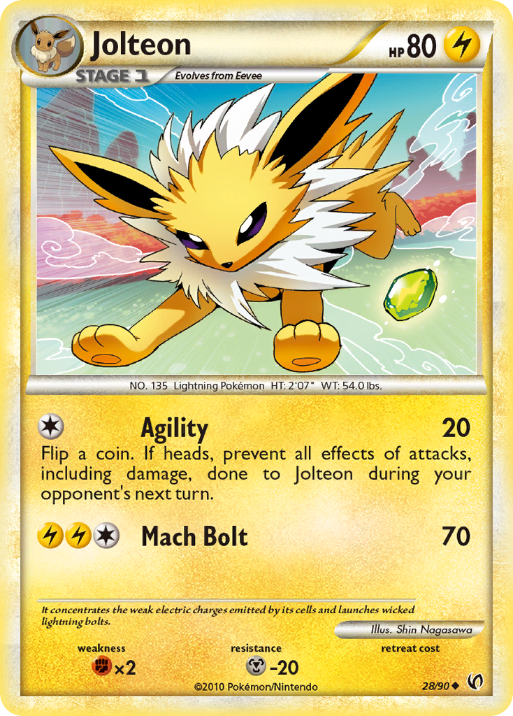 Jolteon (28/90) [HeartGold & SoulSilver: Undaunted] | Shuffle n Cut Hobbies & Games