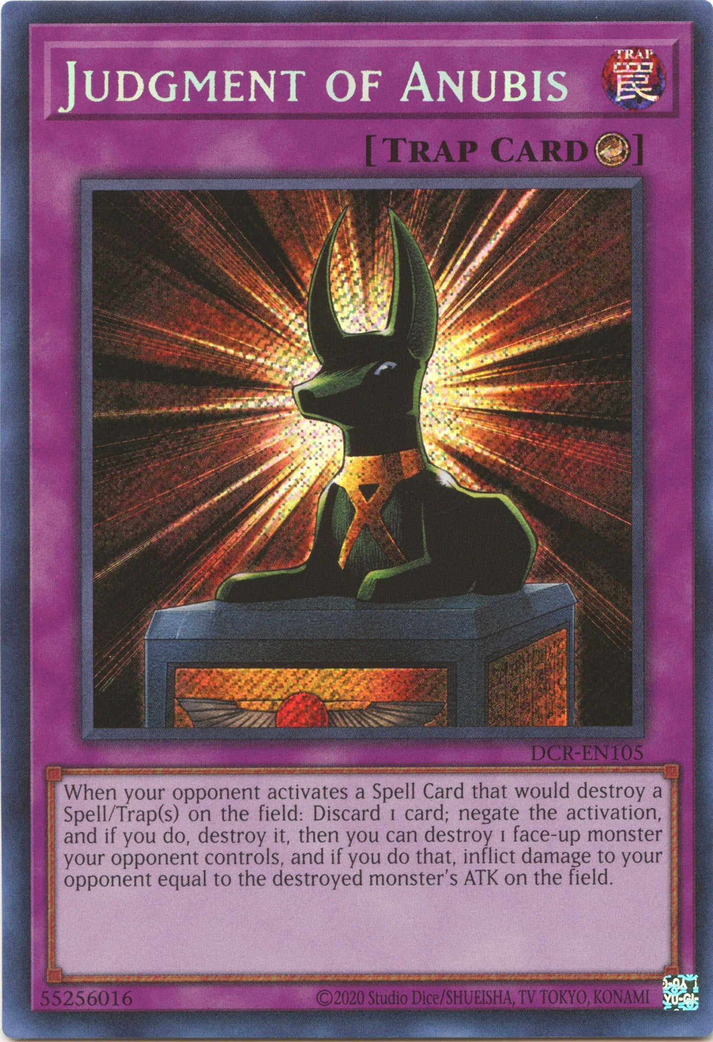 Judgment of Anubis (25th Anniversary) [DCR-EN105] Secret Rare | Shuffle n Cut Hobbies & Games