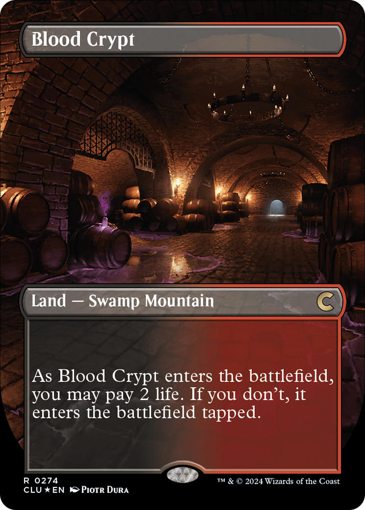 Blood Crypt (Borderless) [Ravnica: Clue Edition] | Shuffle n Cut Hobbies & Games