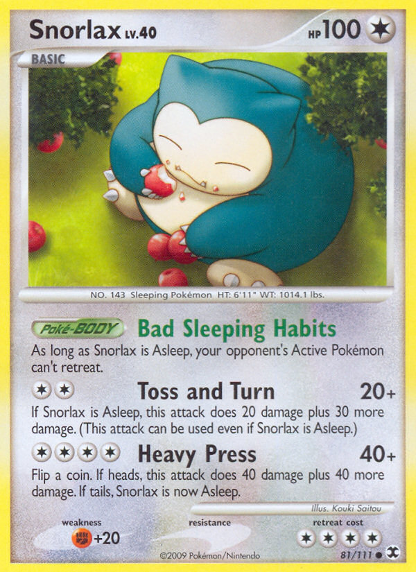 Snorlax (81/111) [Platinum: Rising Rivals] | Shuffle n Cut Hobbies & Games