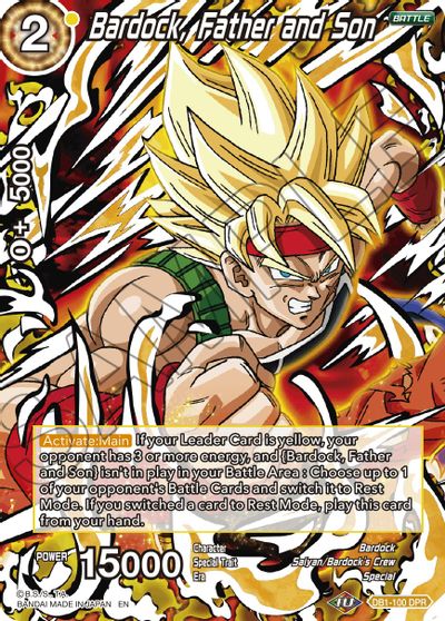 Bardock, Father and Son (Reprint) (DB1-100) [Battle Evolution Booster] | Shuffle n Cut Hobbies & Games