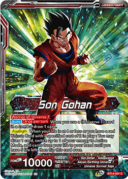 Son Gohan // Son Gohan, the Power of Duty (BT14-001) [Cross Spirits] | Shuffle n Cut Hobbies & Games