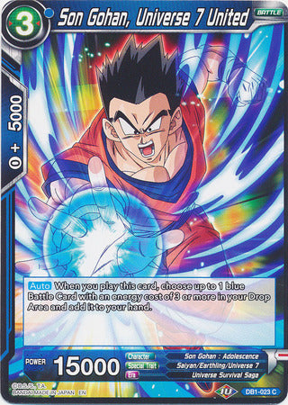 Son Gohan, Universe 7 United (DB1-023) [Dragon Brawl] | Shuffle n Cut Hobbies & Games