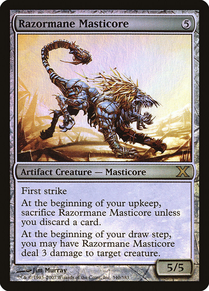 Razormane Masticore (Premium Foil) [Tenth Edition] | Shuffle n Cut Hobbies & Games