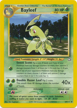 Bayleef (29/111) [Neo Genesis Unlimited] | Shuffle n Cut Hobbies & Games