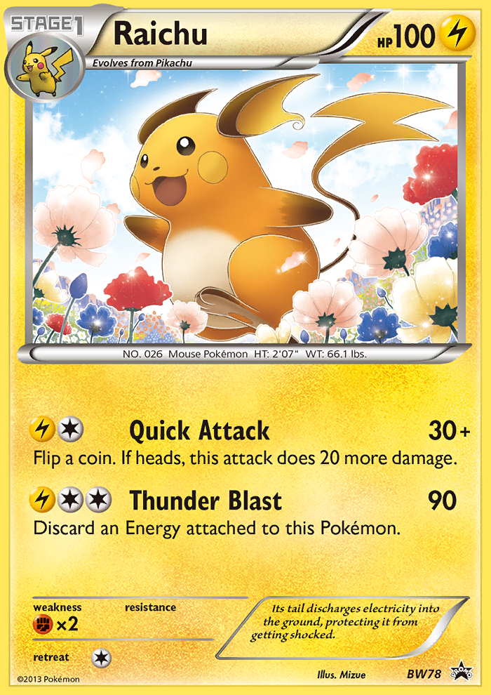 Raichu (BW78) [Black & White: Black Star Promos] | Shuffle n Cut Hobbies & Games