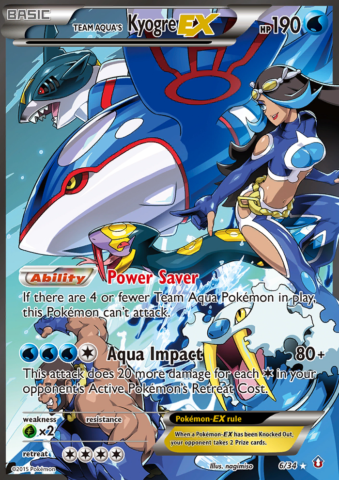 Team Aqua's Kyogre EX (6/34) [XY: Double Crisis] | Shuffle n Cut Hobbies & Games