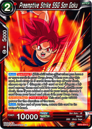 Preemptive Strike SSG Son Goku [BT6-004] | Shuffle n Cut Hobbies & Games