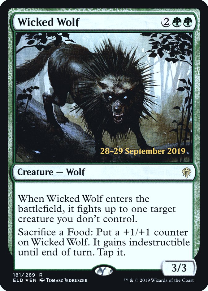 Wicked Wolf [Throne of Eldraine Prerelease Promos] | Shuffle n Cut Hobbies & Games