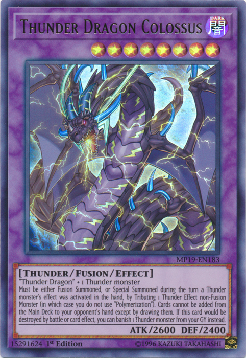 Thunder Dragon Colossus [MP19-EN183] Ultra Rare | Shuffle n Cut Hobbies & Games