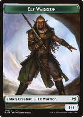 Elemental // Elf Warrior Double-Sided Token [Kaldheim Commander Tokens] | Shuffle n Cut Hobbies & Games