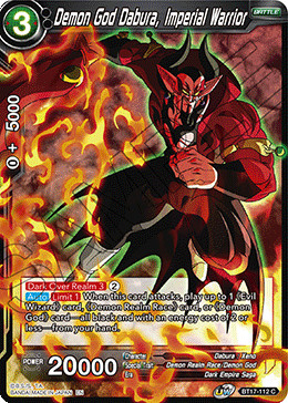 Demon God Dabura, Imperial Warrior (BT17-112) [Ultimate Squad] | Shuffle n Cut Hobbies & Games