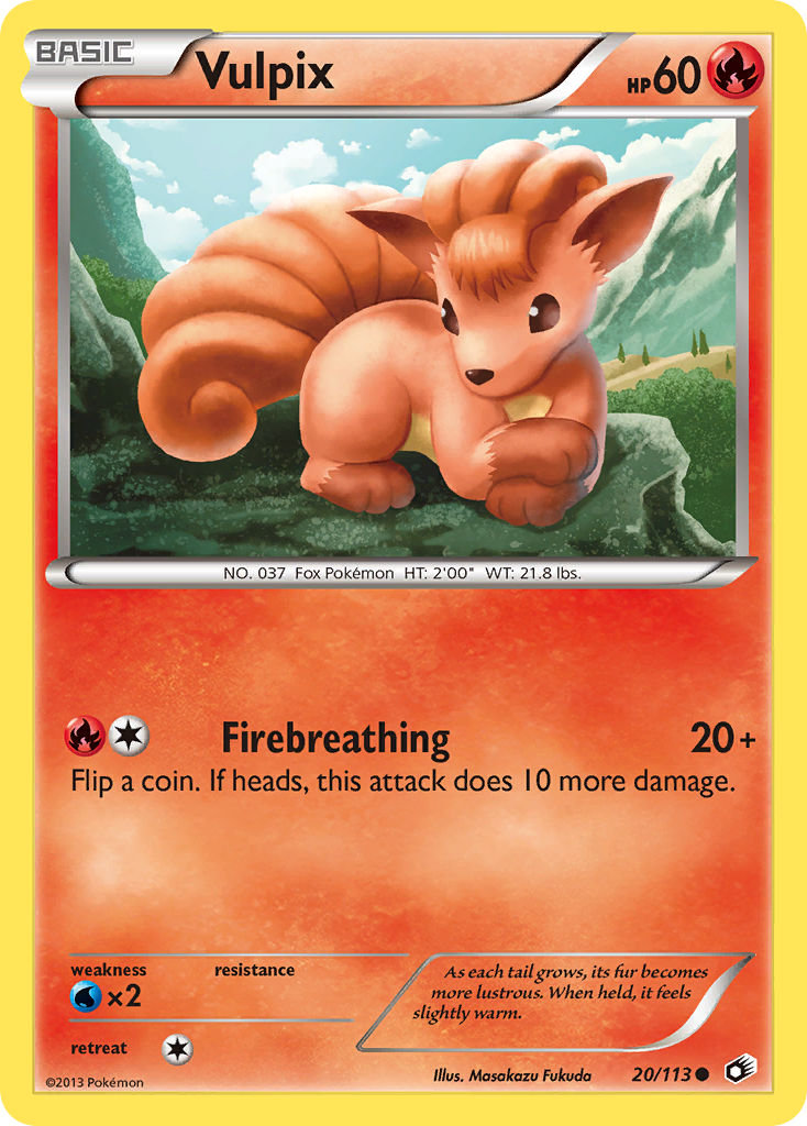 Vulpix (20/113) [Black & White: Legendary Treasures] | Shuffle n Cut Hobbies & Games