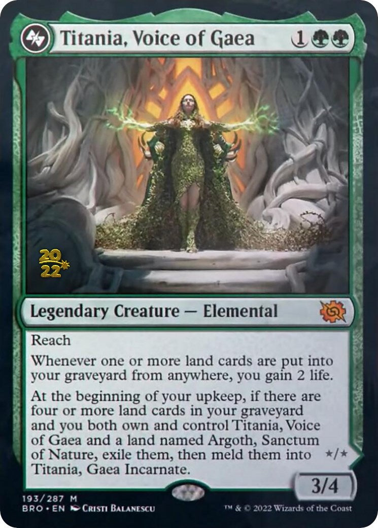 Titania, Voice of Gaea [The Brothers' War Prerelease Promos] | Shuffle n Cut Hobbies & Games