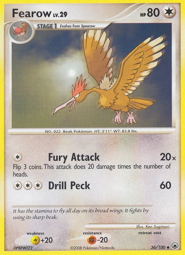 Fearow (36/100) [Diamond & Pearl: Majestic Dawn] | Shuffle n Cut Hobbies & Games