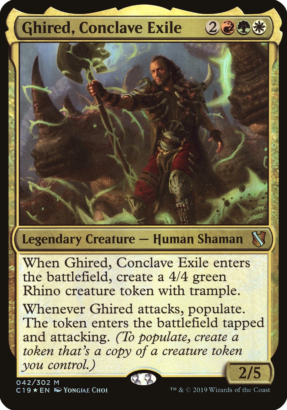 Ghired, Conclave Exile (Oversized) [Commander 2019 Oversized] | Shuffle n Cut Hobbies & Games