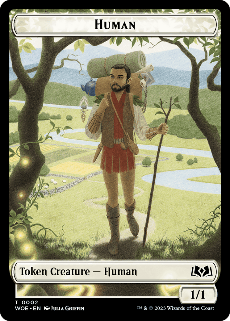 Human Token [Wilds of Eldraine Tokens] | Shuffle n Cut Hobbies & Games