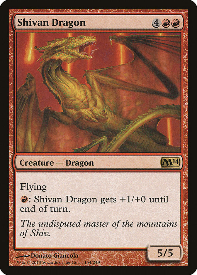 Shivan Dragon [Magic 2014] | Shuffle n Cut Hobbies & Games