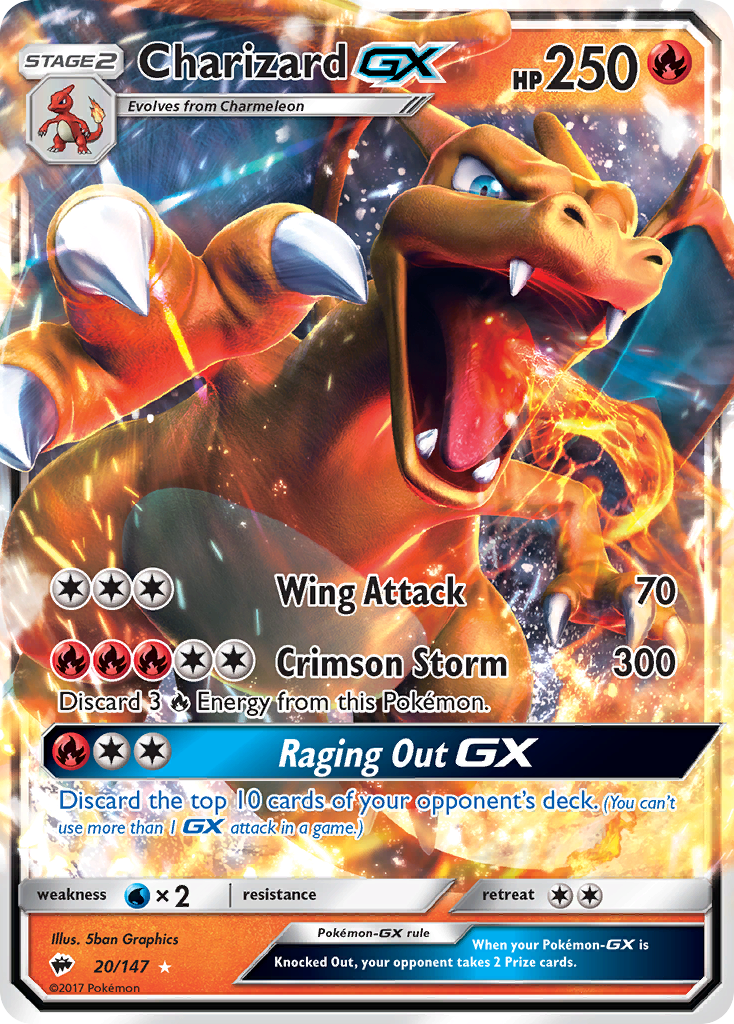 Charizard GX (20/147) [Sun & Moon: Burning Shadows] | Shuffle n Cut Hobbies & Games