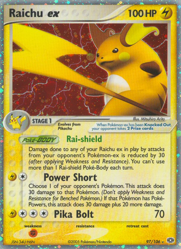 Raichu ex (97/106) [EX: Emerald] | Shuffle n Cut Hobbies & Games