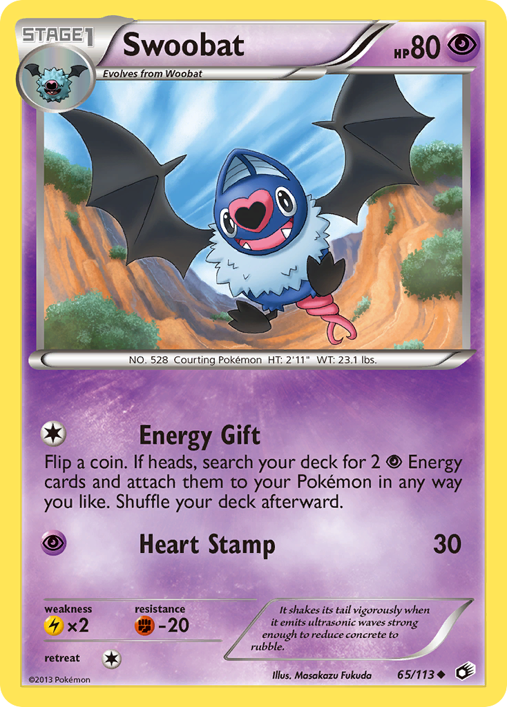 Swoobat (65/113) [Black & White: Legendary Treasures] | Shuffle n Cut Hobbies & Games