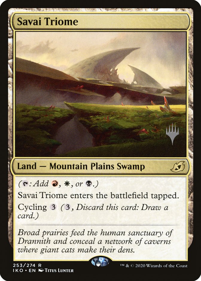 Savai Triome (Promo Pack) [Ikoria: Lair of Behemoths Promos] | Shuffle n Cut Hobbies & Games