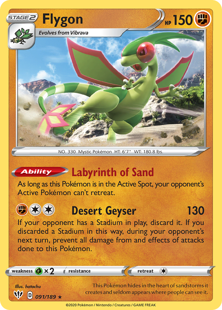 Flygon (091/189) [Sword & Shield: Darkness Ablaze] | Shuffle n Cut Hobbies & Games