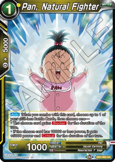 Pan, Natural Fighter (Reprint) (DB1-065) [Battle Evolution Booster] | Shuffle n Cut Hobbies & Games