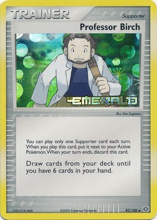 Professor Birch (82/106) (Stamped) [EX: Emerald] | Shuffle n Cut Hobbies & Games