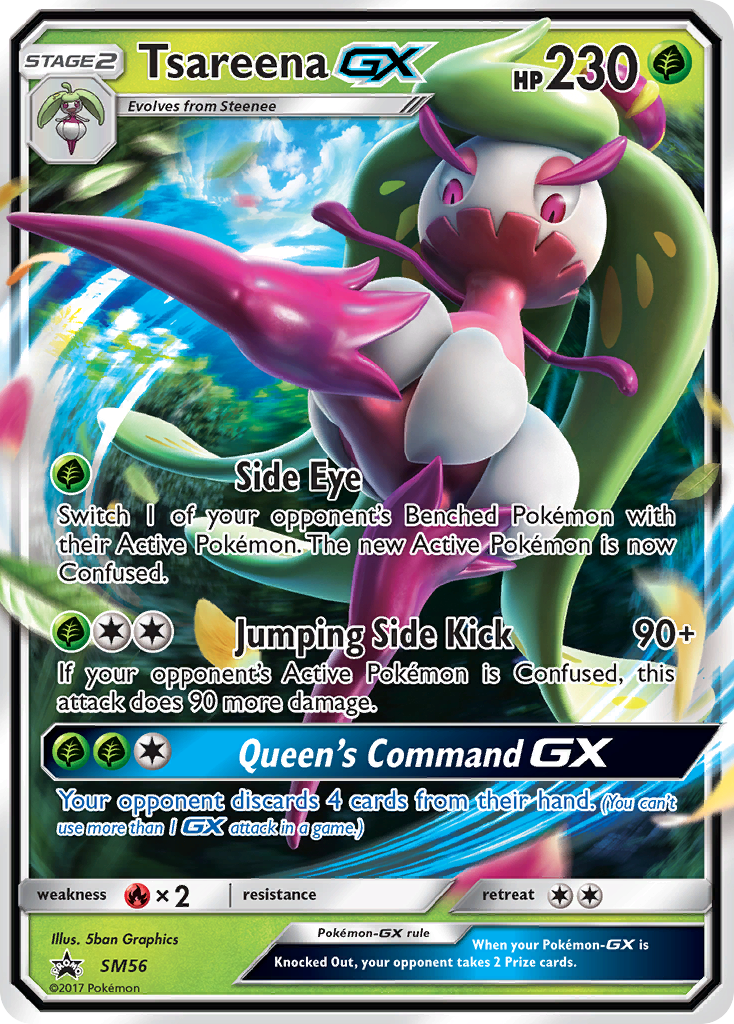 Tsareena GX (SM56) [Sun & Moon: Black Star Promos] | Shuffle n Cut Hobbies & Games