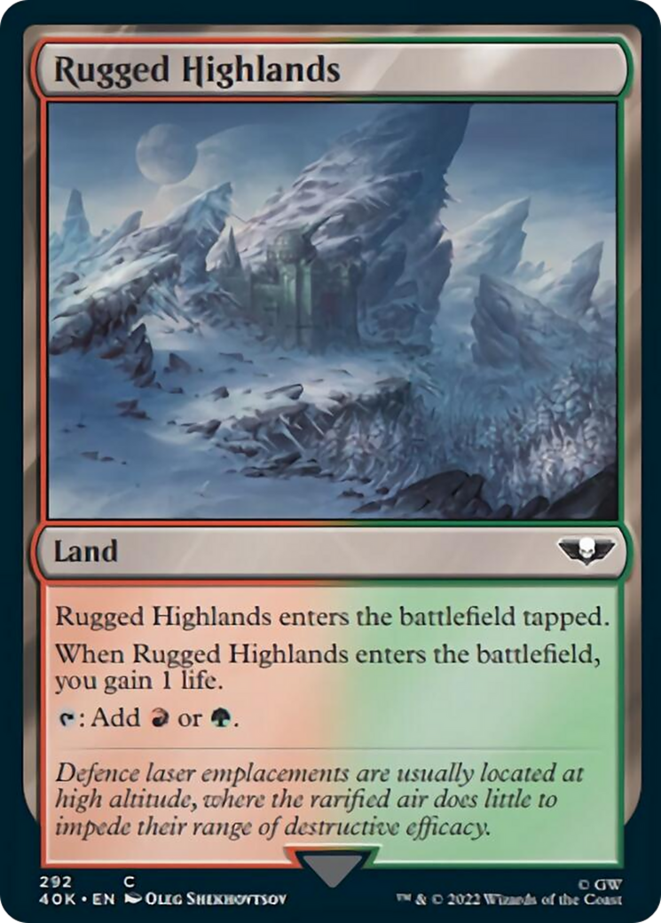 Rugged Highlands (Surge Foil) [Warhammer 40,000] | Shuffle n Cut Hobbies & Games