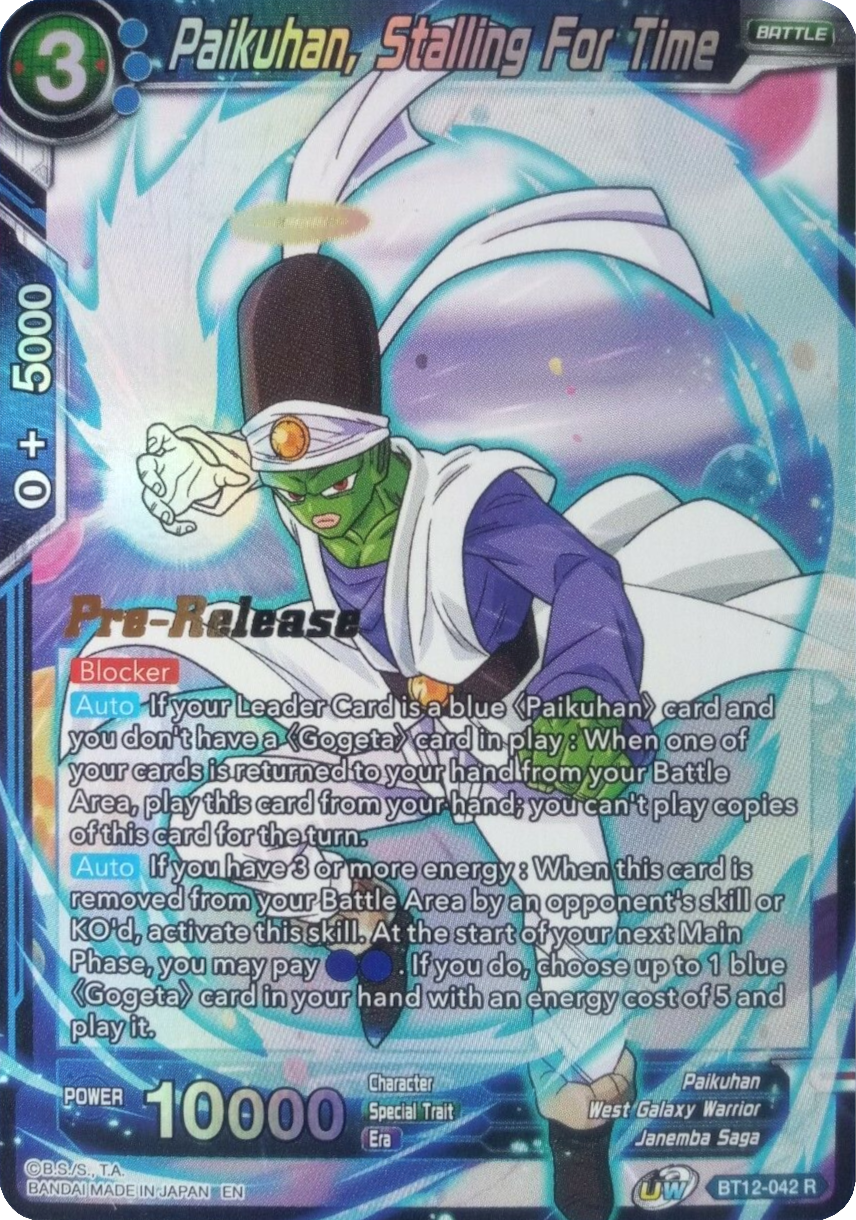 Paikuhan, Stalling for Time (BT12-042) [Vicious Rejuvenation Prerelease Promos] | Shuffle n Cut Hobbies & Games